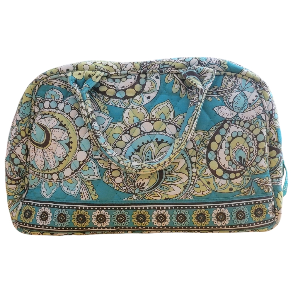 VERA BRADLEY Lola Small Bowler Satchel in Peacock Green Floral & Paisley - Picture 5 of 12